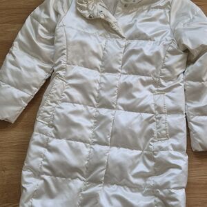 Lands' End Kids Cream Puffer Jacket